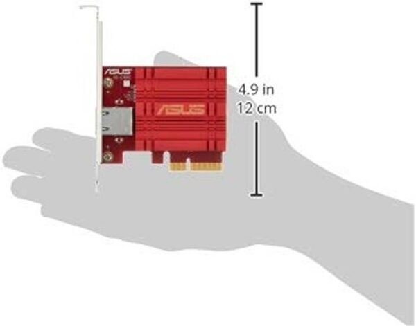 ASUS XG-C100C — сеть 10 Гбит/с, порт RJ45, совместимость с Win и Linux