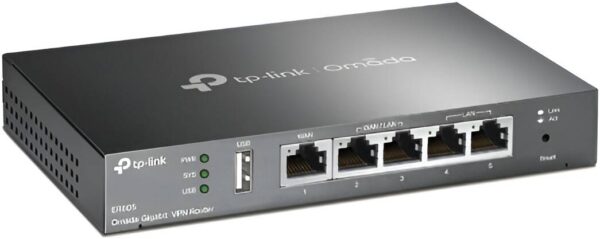 TP-Link ER605 — интегрирован в Omada SDN, централизованное управление, пять гигабитных портов