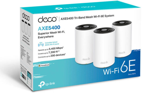 TP-Link Deco XE75 AXE5400 — скорость до 5378 Мбит/с, ячеистая сеть на базе искусственного интеллект