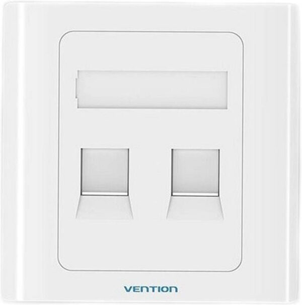 Vention 2 Port Keystone Jack Wall Plate — тип 86, огнестойкий материал премиум-класса, эстетически тонкий