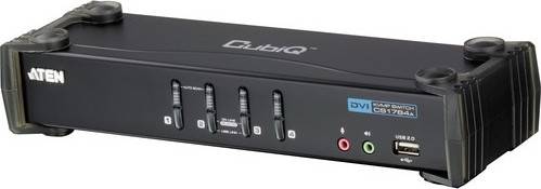 Aten CS1744C — 4-портовый KVMP-переключатель, USB VGA, с двумя дисплеями