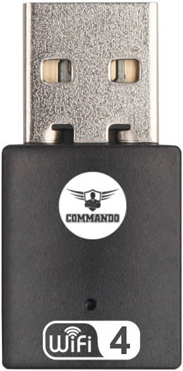 COMMANDO USB-сетевой адаптер — Беспроводной, скорость передачи 300 Мбит/с, мощность передачи 20 дБм