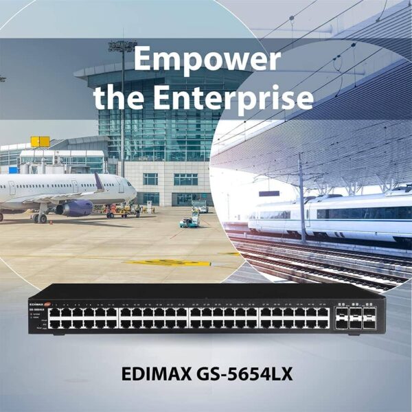 Edimax GS-5654LX — Сетевой коммутатор, Gigabit Ethernet, 10/100/1000, Черный