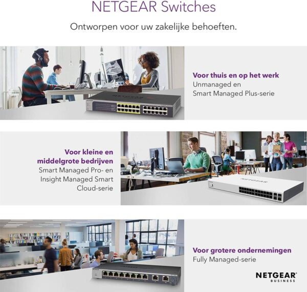 NETGEAR FS116P ProSafe — 16-портовый настольный коммутатор 10/100 с 8 портами PoE, высокая надежность и ги