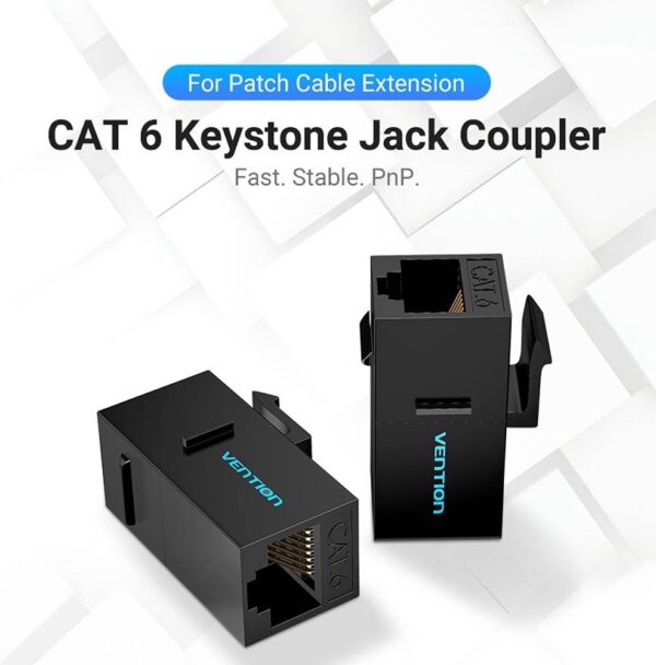 Vention Cat.6 UTP Keystone Jack — быстрая передача, минимальное затухание, позолоченные контакты