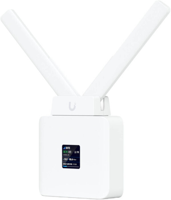 Ubiquiti UniFi UMR-EU — Wi-Fi 4 (802.11n) / 4G LTE, предустановленная Nano-SIM, ЖК-дисплей 1,3 д